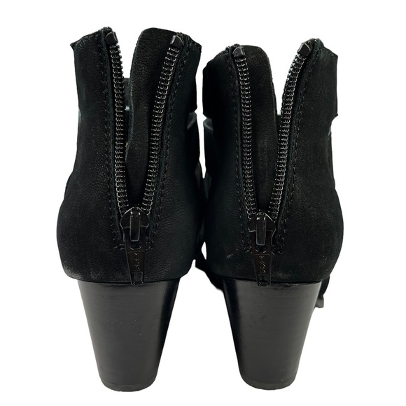 Vionic Harlow Black Leather Gladiator‎ Sandals Block Heel Back Zip Womens Size 6 - Picture 9 of 11